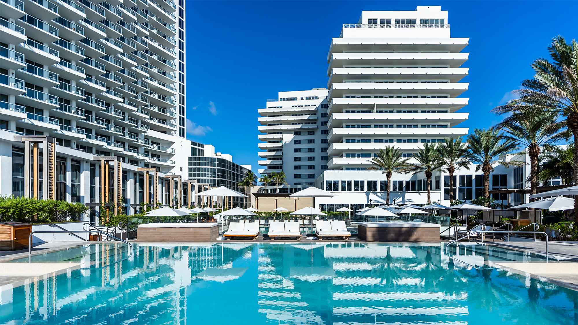 Palladium pool in Nobu Miami Beach Hotel